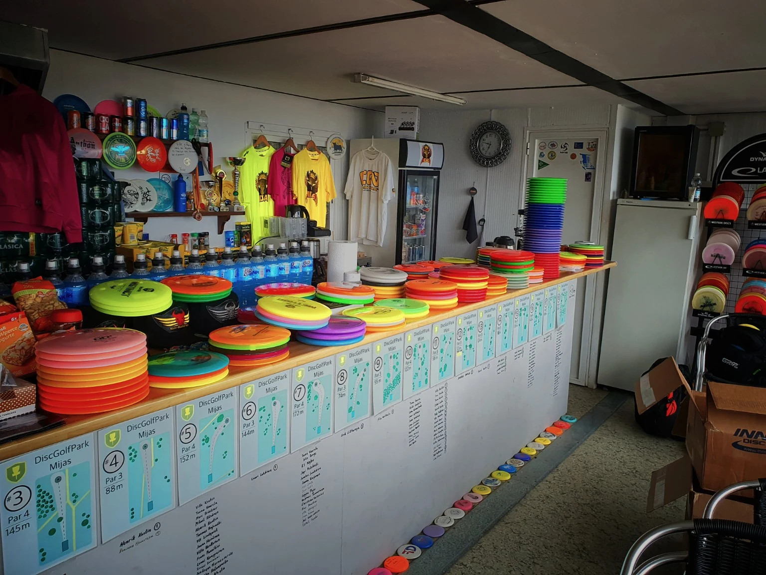 Large disc selection inside the Pro Shop